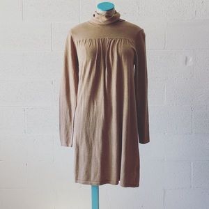 ShuShu tan high neck sweater dress sz: L
